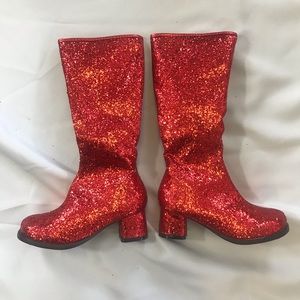 Kids Size Small Glitter Wonder Woman Boots 11/12